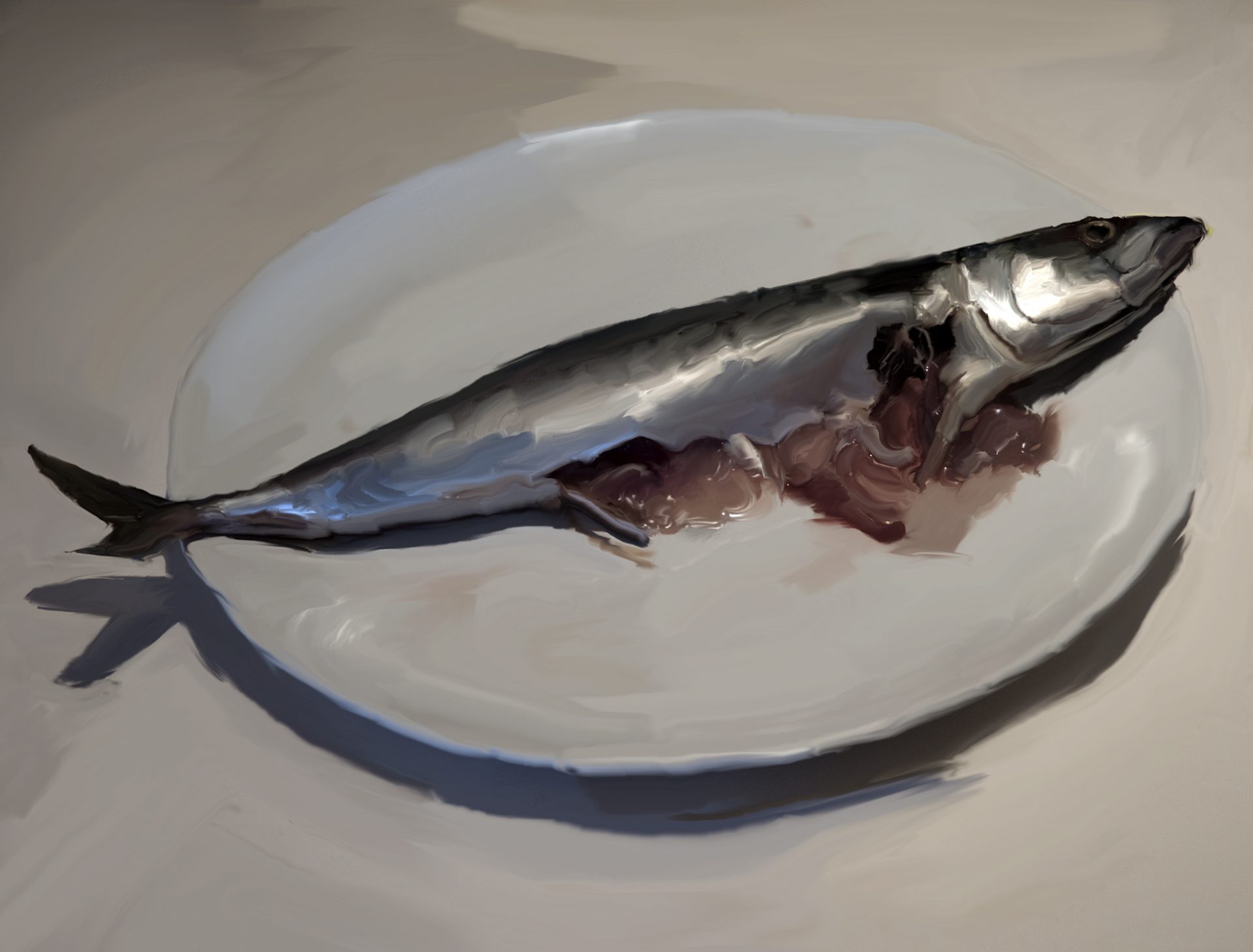 Disemboweled mackerel_2019_glicee Photographic print 50.9 x 60.9cms